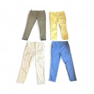 4 Pairs Of Seven7 Womens Jeans Size 8 High Rise Skinny Crop Skin Fit Denim Read